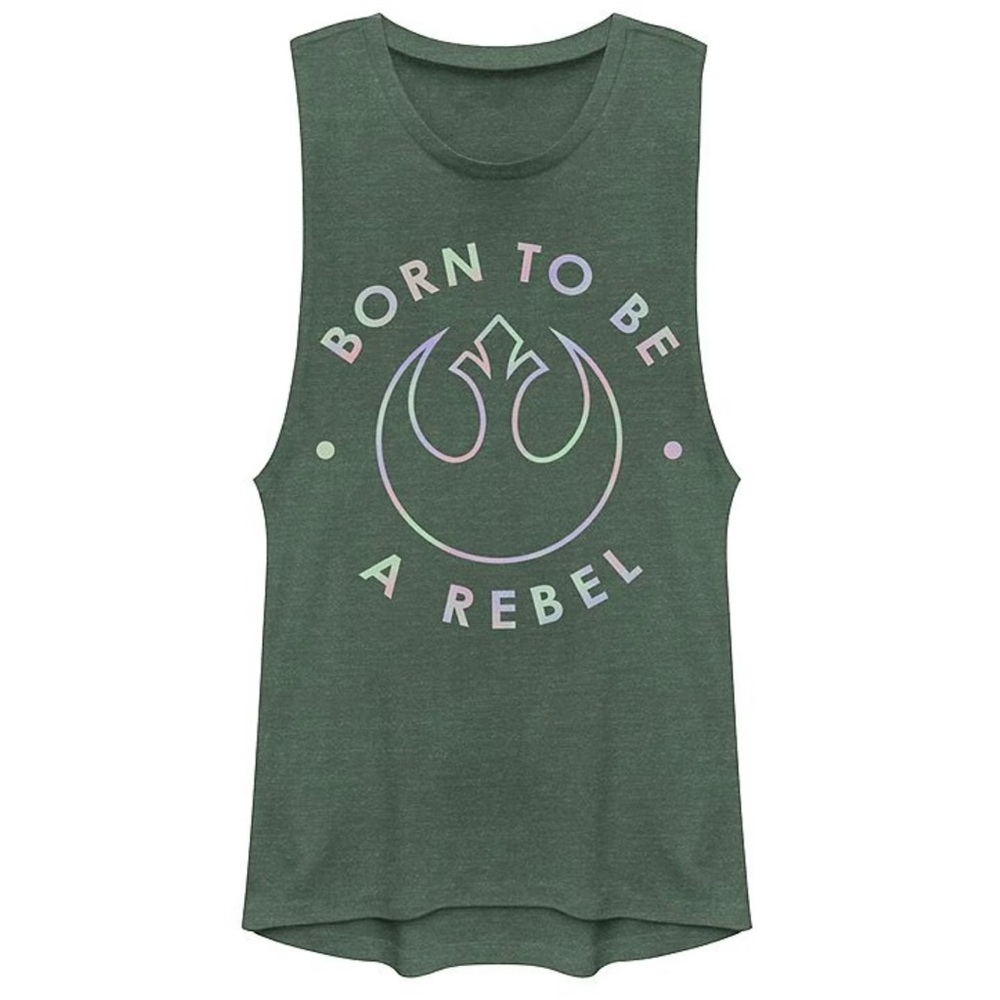 Next Level Apparel Star Wars Born To Be A Rebel Tank Top Green Size M